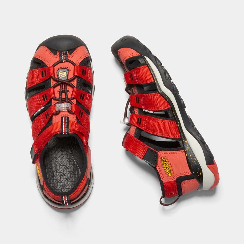 Keen Newport Neo H2 - Çocuk Trekking Sandalet - Kırmızı/Siyah - Turkey (493056NKT)